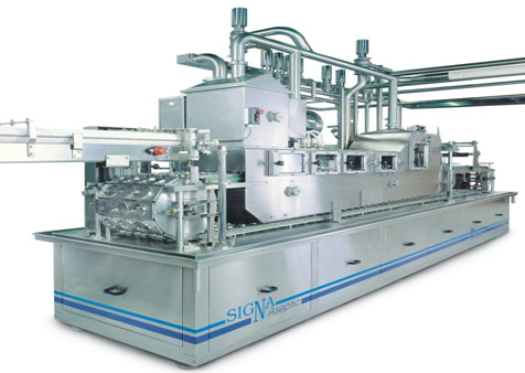 Aseptic linear filling and packaging machine for trays SIGNA Aseptic